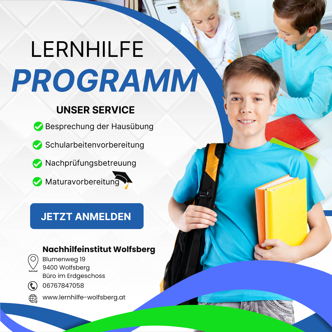 Lernhilfe-Programm – Jetzt anmelden